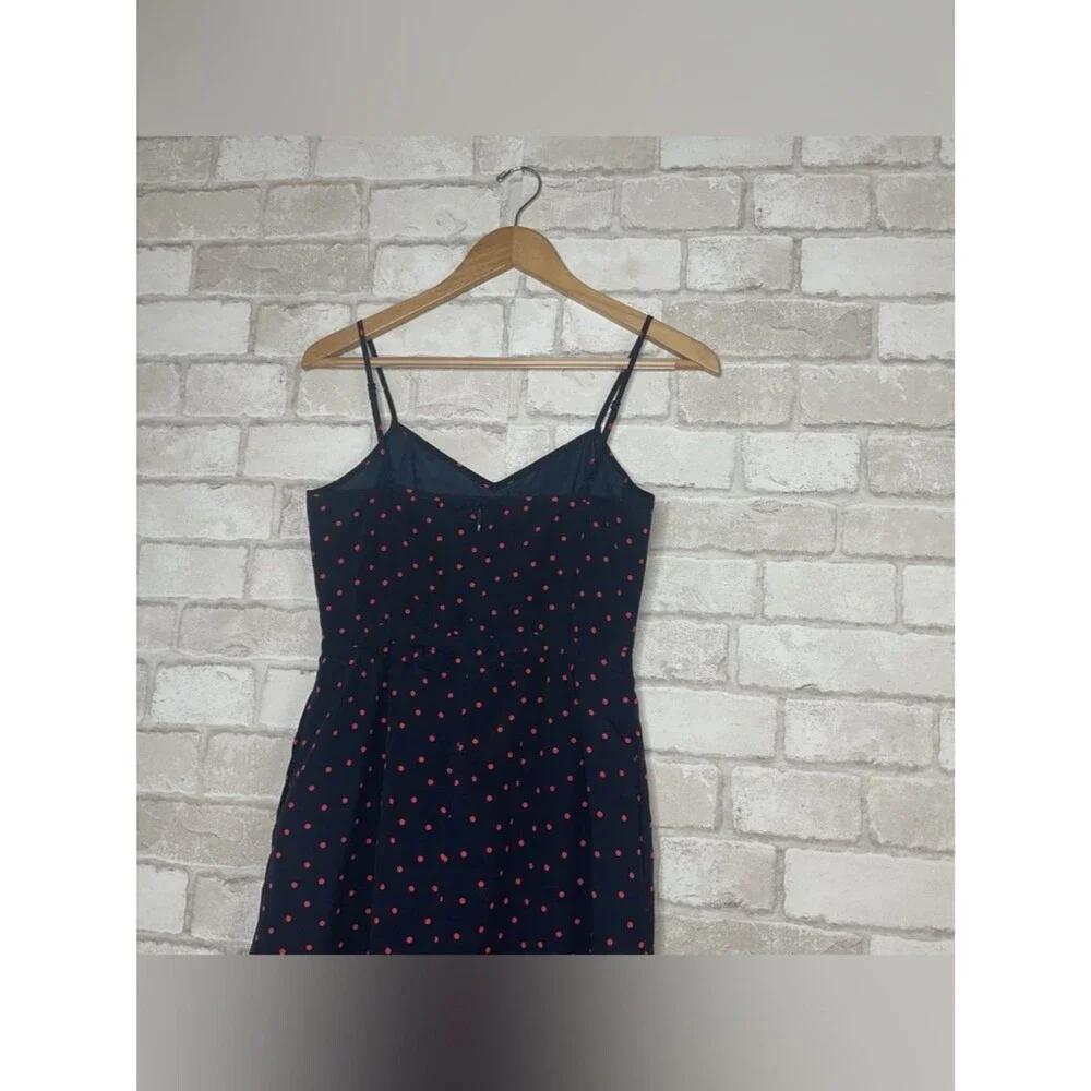 J. Crew Navy Red Polka Dot Mini Dress Size 0